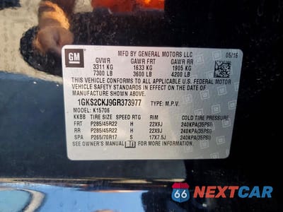 Zdjęcie 13 z 13 samochodu: 2016 GMC YUKON DENALI VIN:1GKS2CKJ9GR373977 - miniatura