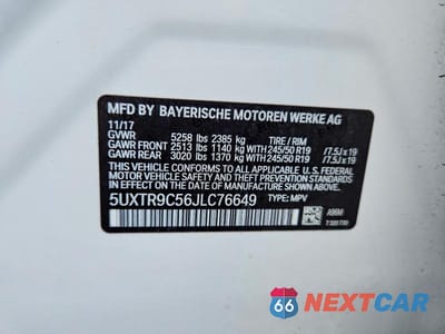 Zdjęcie 13 z 13 samochodu: 2018 BMW X3 XDRIVE30I VIN:5UXTR9C56JLC76649 - miniatura