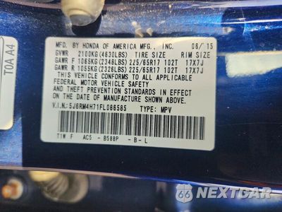 Zdjęcie 14 z 14 samochodu: 2015 HONDA CR-V EXL VIN:5J6RM4H71FL086585 - miniatura