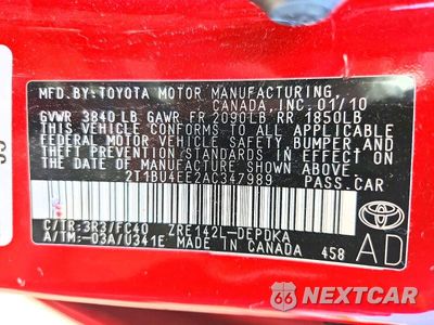 Zdjęcie 12 z 12 samochodu: 2010 TOYOTA COROLLA LE VIN:2T1BU4EE2AC347989 - miniatura