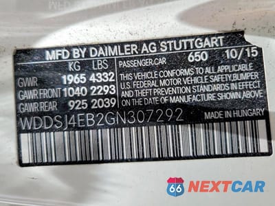 Zdjęcie 12 z 12 samochodu: 2016 MERCEDES-BENZ CLA 250 VIN:WDDSJ4EB2GN307292 - miniatura