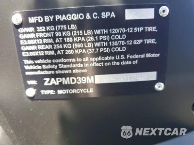 Zdjęcie 9 z 9 samochodu: 2025 VESPA GTS/SEI GIORNI 300 VIN:ZAPMD39M0S5201740 - miniatura