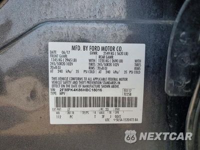 Zdjęcie 13 z 13 samochodu: 2017 FORD EDGE TITANIUM VIN:2FMPK4K86HBC18016 - miniatura