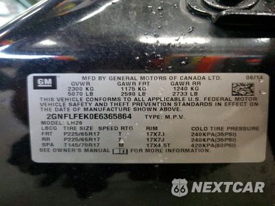 Zdjęcie 13 z 13 samochodu: 2014 CHEVROLET EQUINOX LT VIN:2GNFLFEK0E6365864 - miniatura