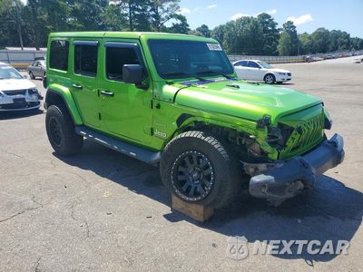 Czwarte zdjęcie samochodu z boku: 2018 JEEP WRANGLER UNLIMITED SAHARA VIN:1C4HJXEG3JW257196 - miniatura
