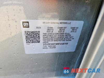 Zdjęcie 12 z 12 samochodu: 2024 CHEVROLET MALIBU PREMIER VIN:1G1ZE5ST9RF218759 - miniatura
