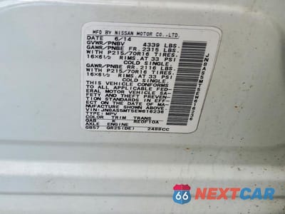 Zdjęcie 13 z 13 samochodu: 2014 NISSAN ROGUE SELECT S VIN:JN8AS5MT5EW616236 - miniatura