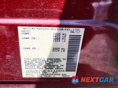 Zdjęcie 12 z 12 samochodu: 2017 NISSAN LEAF SV VIN:1N4BZ0CP5HC311009 - miniatura