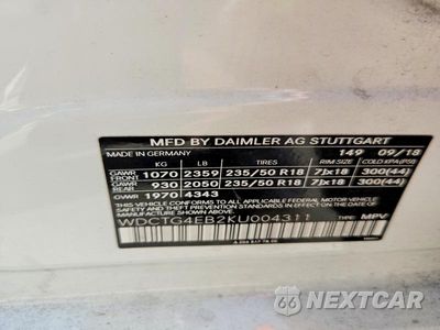 Zdjęcie 14 z 14 samochodu: 2019 MERCEDES-BENZ GLA 250 VIN:WDCTG4EB2KU004311 - miniatura