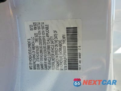 Zdjęcie 12 z 12 samochodu: 2023 HONDA ODYSSEY SPORT-L VIN:5FNRL6H72PB065009 - miniatura