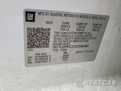 Zdjęcie 12 z 12 samochodu: 2018 GMC SIERRA K1500 DENALI VIN:3GTU2PEC7JG546394 - miniatura