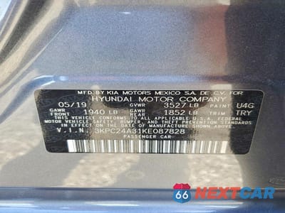 Zdjęcie 13 z 13 samochodu: 2019 HYUNDAI ACCENT SE VIN:3KPC24A31KE087828 - miniatura
