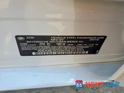 Zdjęcie 12 z 12 samochodu: 2016 BMW 328 XI SULEV VIN:WBA8E3G59GNU01953 - miniatura
