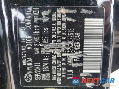 Zdjęcie 12 z 12 samochodu: 2012 HYUNDAI ACCENT GS VIN:KMHCT5AE3CU022613 - miniatura