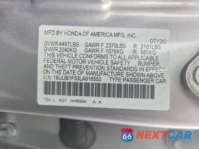 Zdjęcie 12 z 12 samochodu: 2020 ACURA TLX TECHNOLOGY VIN:19UUB1F53LA016553 - miniatura