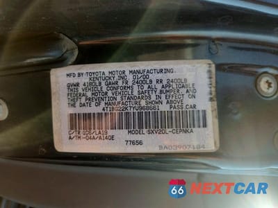 Zdjęcie 12 z 12 samochodu: 2000 TOYOTA CAMRY LE VIN:4T1BG22K7YU968661 - miniatura