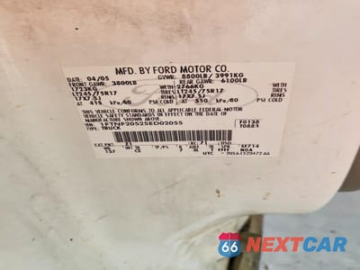 Zdjęcie 12 z 12 samochodu: 2005 FORD F250 SUPER DUTY VIN:1FTNF20525ED02055 - miniatura