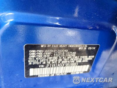 Zdjęcie 12 z 12 samochodu: 2015 SUBARU WRX VIN:JF1VA1A60F9818883 - miniatura
