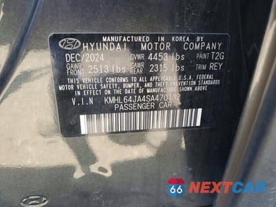 Zdjęcie 12 z 12 samochodu: 2025 HYUNDAI SONATA SEL VIN:KMHL64JA4SA470132 - miniatura