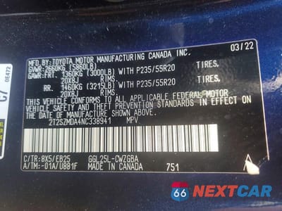 Zdjęcie 14 z 14 samochodu: 2022 LEXUS RX 350 F SPORT VIN:2T2SZMDA4NC338941 - miniatura