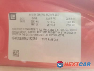 Zdjęcie 13 z 13 samochodu: 2010 BUICK LUCERNE CXL VIN:1G4HJ5EM4AU132080 - miniatura