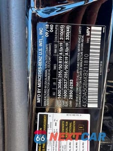 Zdjęcie 10 z 10 samochodu: 2019 MERCEDES-BENZ GLE 400 4MATIC VIN:4JGDA5GB6KB211810 - miniatura
