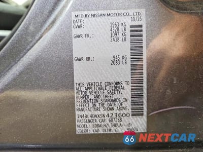 Zdjęcie 13 z 13 samochodu: 2025 NISSAN ALTIMA SV VIN:1N4BL4DVXSN423600 - miniatura