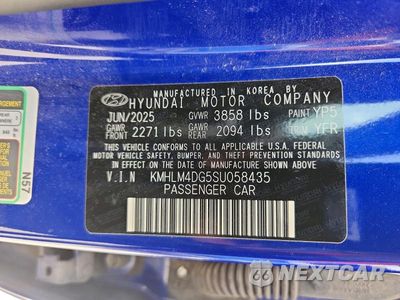 Zdjęcie 12 z 12 samochodu: 2025 HYUNDAI ELANTRA SEL SPORT VIN:KMHLM4DG5SU058435 - miniatura