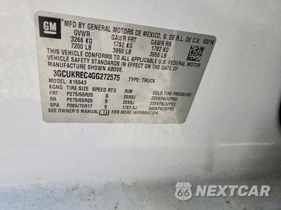 Zdjęcie 12 z 12 samochodu: 2016 CHEVROLET SILVERADO K1500 LT VIN:3GCUKREC4GG272575 - miniatura