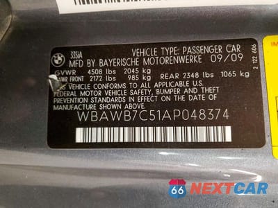 Zdjęcie 13 z 13 samochodu: 2010 BMW 335 I VIN:WBAWB7C51AP048374 - miniatura
