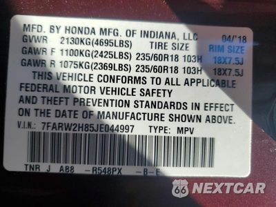 Zdjęcie 13 z 13 samochodu: 2018 HONDA CR-V EXL VIN:7FARW2H85JE044997 - miniatura