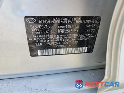 Zdjęcie 12 z 12 samochodu: 2016 HYUNDAI SONATA SE VIN:5NPE24AF9GH301518 - miniatura