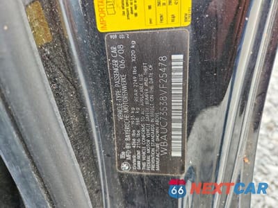 Zdjęcie 12 z 12 samochodu: 2008 BMW 135 I VIN:WBAUC73538VF25478 - miniatura