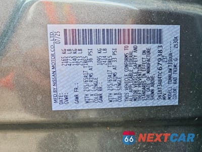 Zdjęcie 12 z 12 samochodu: 2026 NISSAN ROGUE S VIN:5N1BT3AB4TC679383 - miniatura