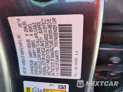 Zdjęcie 12 z 12 samochodu: 2018 HONDA ACCORD SPORT VIN:1HGCV2F35JA047579 - miniatura