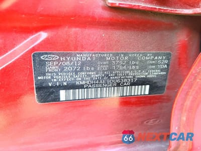 Zdjęcie 12 z 12 samochodu: 2013 HYUNDAI ELANTRA GLS VIN:KMHDH4AE9DU638317 - miniatura