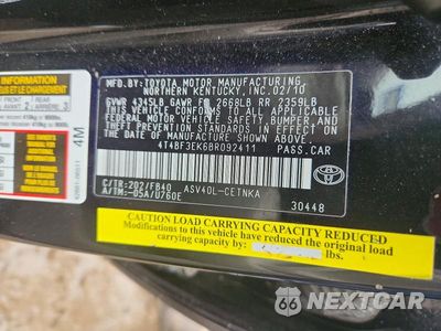 Zdjęcie 12 z 12 samochodu: 2011 TOYOTA CAMRY LE VIN:4T4BF3EK6BR092411 - miniatura