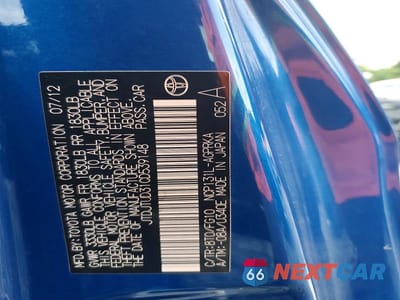 Zdjęcie 12 z 12 samochodu: 2012 TOYOTA YARIS VIN:JTDJTUD31CD539148 - miniatura