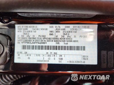Zdjęcie 12 z 12 samochodu: 2026 FORD F150 XLT VIN:1FTFW3L84TFA20801 - miniatura