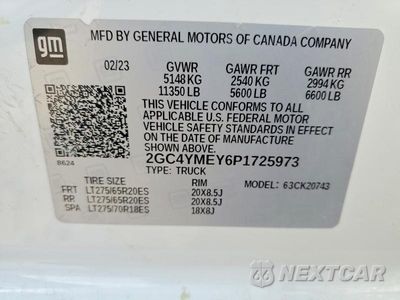 Zdjęcie 12 z 12 samochodu: 2023 CHEVROLET SILVERADO K2500 CUSTOM VIN:2GC4YMEY6P1725973 - miniatura