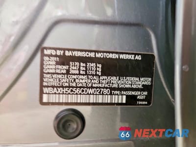 Zdjęcie 12 z 12 samochodu: 2012 BMW 528 XI VIN:WBAXH5C56CDW02780 - miniatura