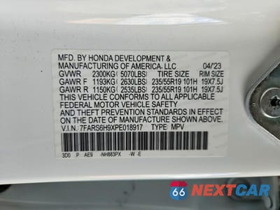 Zdjęcie 12 z 12 samochodu: 2023 HONDA CR-V SPORT TOURING VIN:7FARS6H9XPE018917 - miniatura