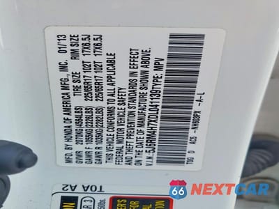 Zdjęcie 14 z 14 samochodu: 2013 HONDA CR-V EXL VIN:5J6RM4H7XDL041139 - miniatura