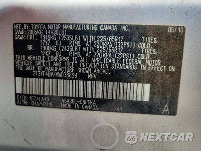 Zdjęcie 13 z 13 samochodu: 2010 TOYOTA RAV4 LIMITED VIN:2T3YF4DV7AW038899 - miniatura