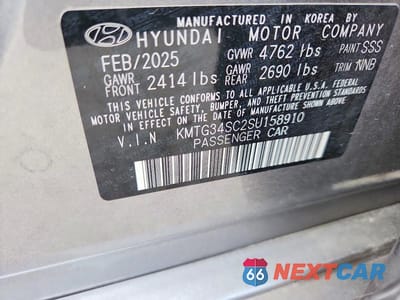 Zdjęcie 12 z 12 samochodu: 2025 GENESIS G70 2.5T STANDARD VIN:KMTG34SC2SU158910 - miniatura