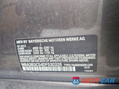 Zdjęcie 12 z 12 samochodu: 2013 BMW 328 XI VIN:WBA3B3C54DF530326 - miniatura