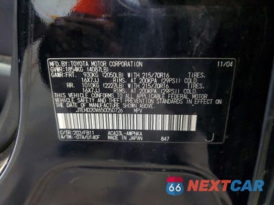 Zdjęcie 13 z 13 samochodu: 2005 TOYOTA RAV4 BASE VIN:JTEHD20V650050726 - miniatura