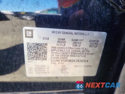 Zdjęcie 13 z 13 samochodu: 2019 CHEVROLET TRAVERSE LT VIN:1GNEVGKW1KJ116314 - miniatura