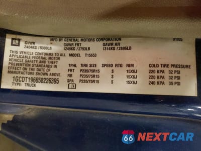 Zdjęcie 12 z 12 samochodu: 2005 CHEVROLET COLORADO VIN:1GCDT196658226395 - miniatura
