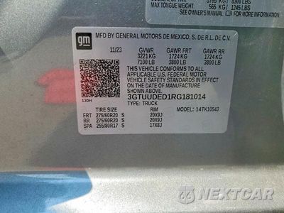 Zdjęcie 13 z 13 samochodu: 2024 GMC SIERRA K1500 SLT VIN:3GTUUDED1RG181014 - miniatura